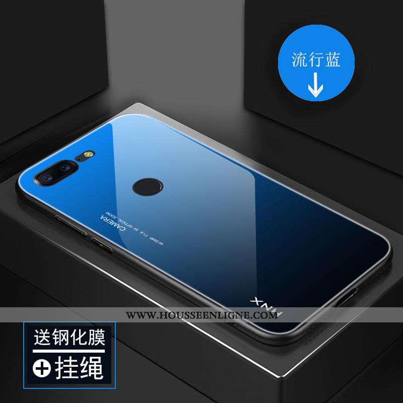Étui Oneplus 5t Protection Verre Vert Coque Téléphone Portable Tendance Personnalité Verte