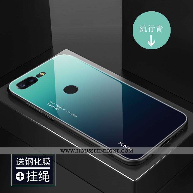 Étui Oneplus 5t Protection Verre Vert Coque Téléphone Portable Tendance Personnalité Verte