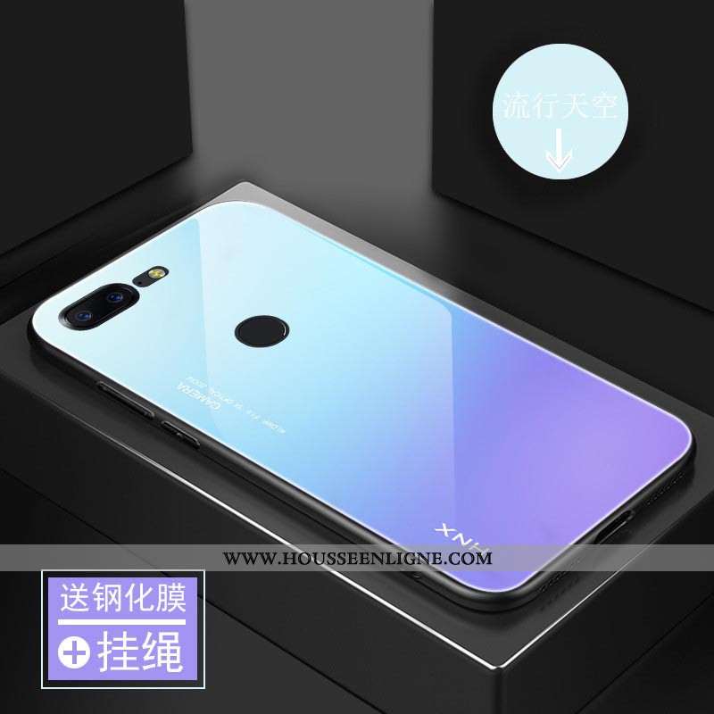 Étui Oneplus 5t Protection Verre Vert Coque Téléphone Portable Tendance Personnalité Verte