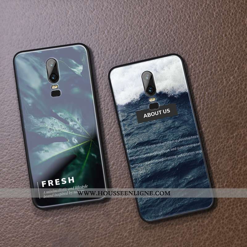 Étui Oneplus 5t Tendance Fluide Doux Clair Verre Vent Bleu Miroir