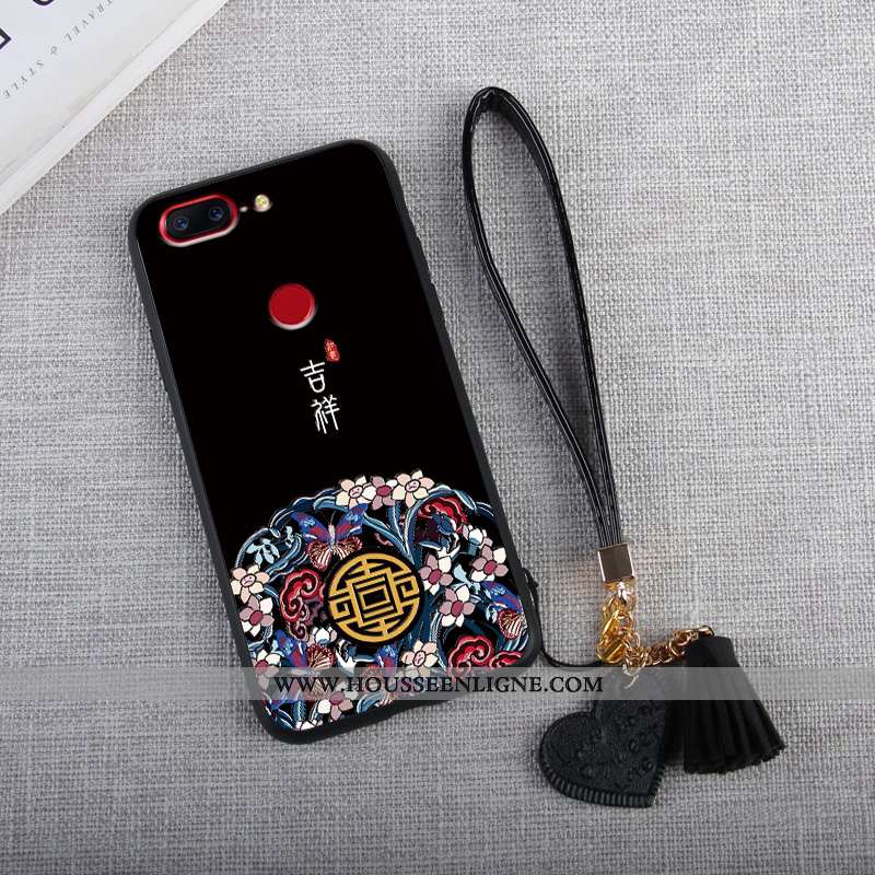 Étui Oneplus 5t Vintage Fluide Doux Ornements Suspendus Coque Vent Art Rouge
