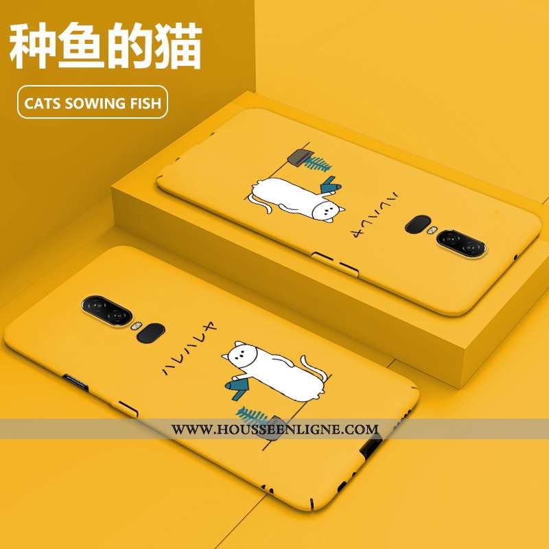 Étui Oneplus 6 Dessin Animé Ultra Jaune Tout Compris Difficile Incassable