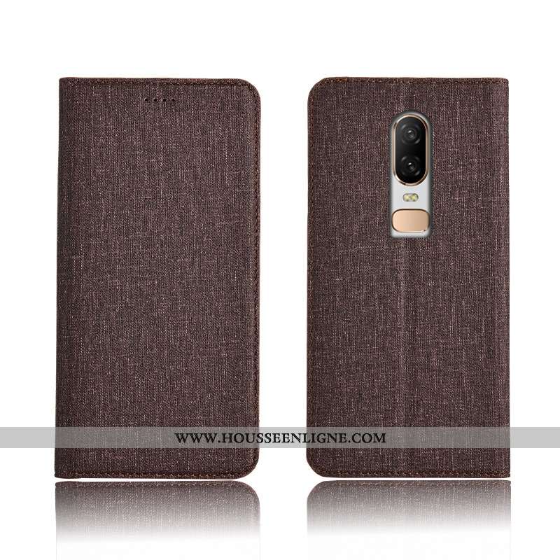 Étui Oneplus 6 Fluide Doux Silicone Coque Incassable Tout Compris Téléphone Portable Cuir Noir