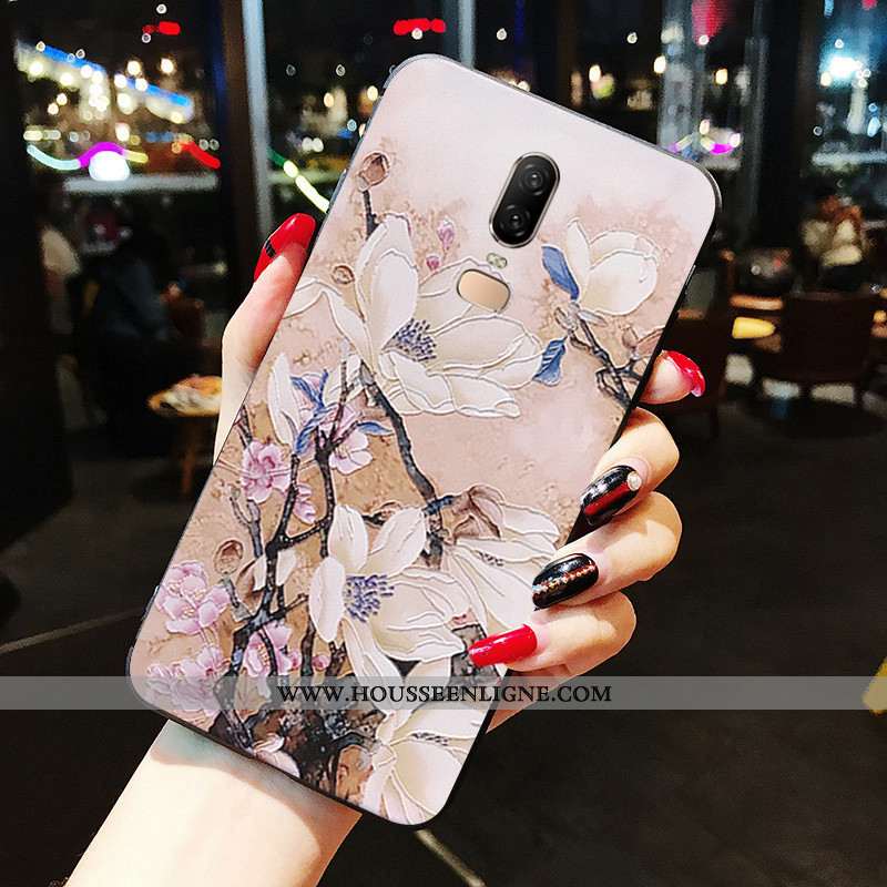 Étui Oneplus 6 Protection Fluide Doux Téléphone Portable Incassable Tout Compris Rouge