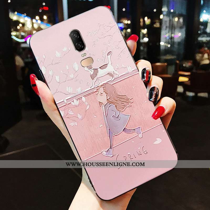 Étui Oneplus 6 Protection Fluide Doux Téléphone Portable Incassable Tout Compris Rouge