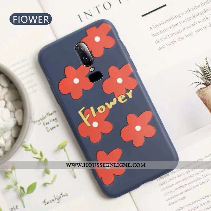 Étui Oneplus 6 Ultra Tendance Coque Incassable Fleur Vert Verte