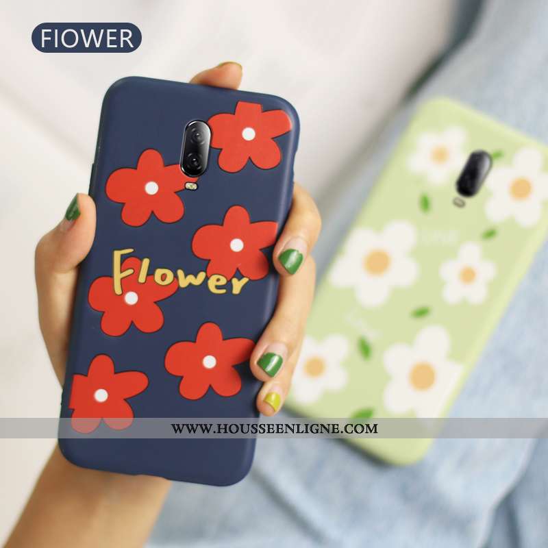 Étui Oneplus 6 Ultra Tendance Coque Incassable Fleur Vert Verte