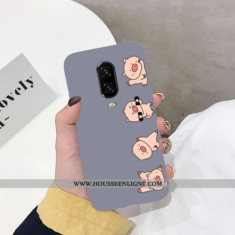 Étui Oneplus 6t Charmant Ultra Incassable Tout Compris Délavé En Daim Téléphone Portable Légère Roug