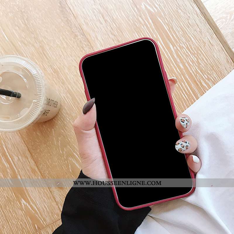 Étui Oneplus 6t Charmant Ultra Incassable Tout Compris Délavé En Daim Téléphone Portable Légère Roug