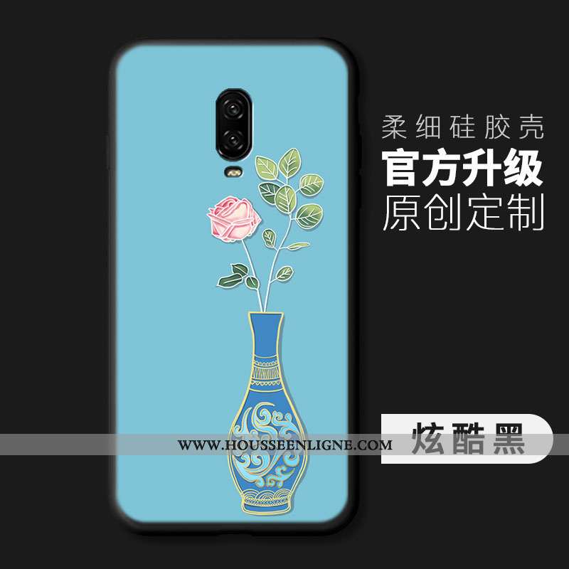 Étui Oneplus 6t Créatif Ultra Coque Mode Tout Compris Téléphone Portable Vent Bleu