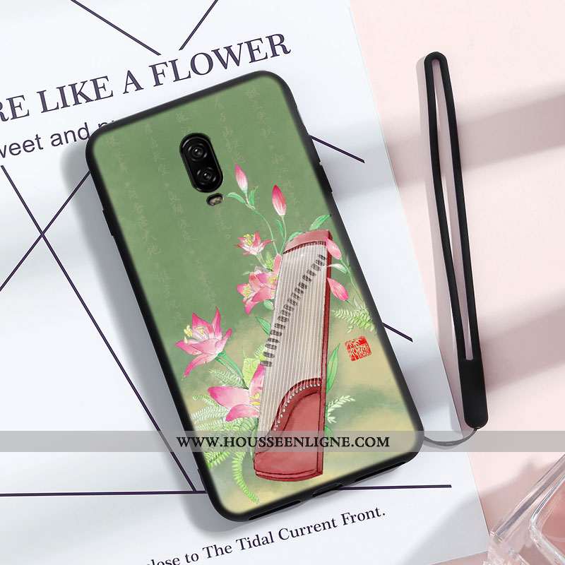 Étui Oneplus 6t Créatif Ultra Coque Mode Tout Compris Téléphone Portable Vent Bleu