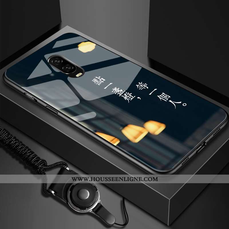 Étui Oneplus 6t Fluide Doux Silicone Tendance Difficile Créatif Ultra Miroir Blanche
