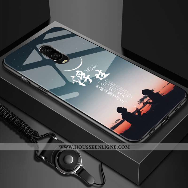 Étui Oneplus 6t Fluide Doux Silicone Tendance Difficile Créatif Ultra Miroir Blanche