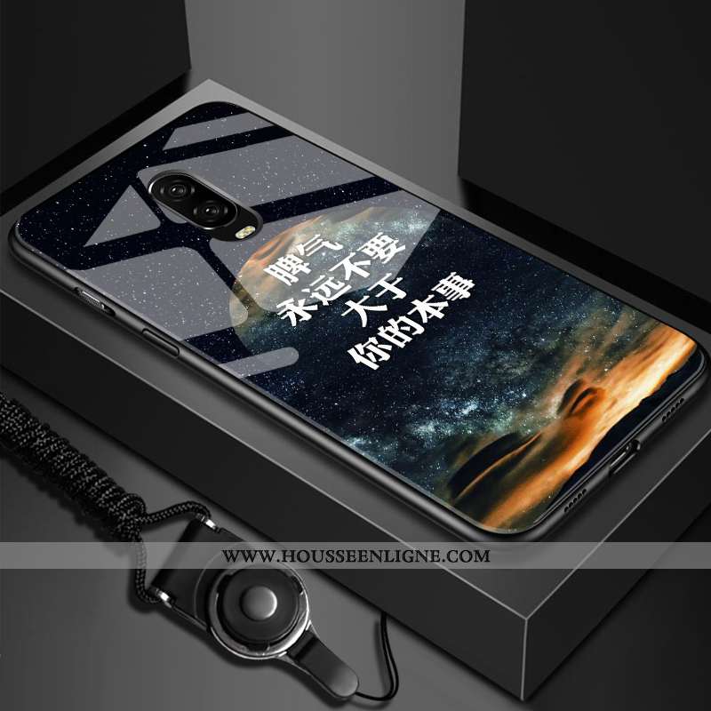 Étui Oneplus 6t Fluide Doux Silicone Tendance Difficile Créatif Ultra Miroir Blanche