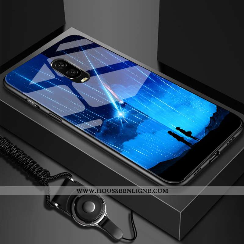 Étui Oneplus 6t Fluide Doux Silicone Tendance Difficile Créatif Ultra Miroir Blanche