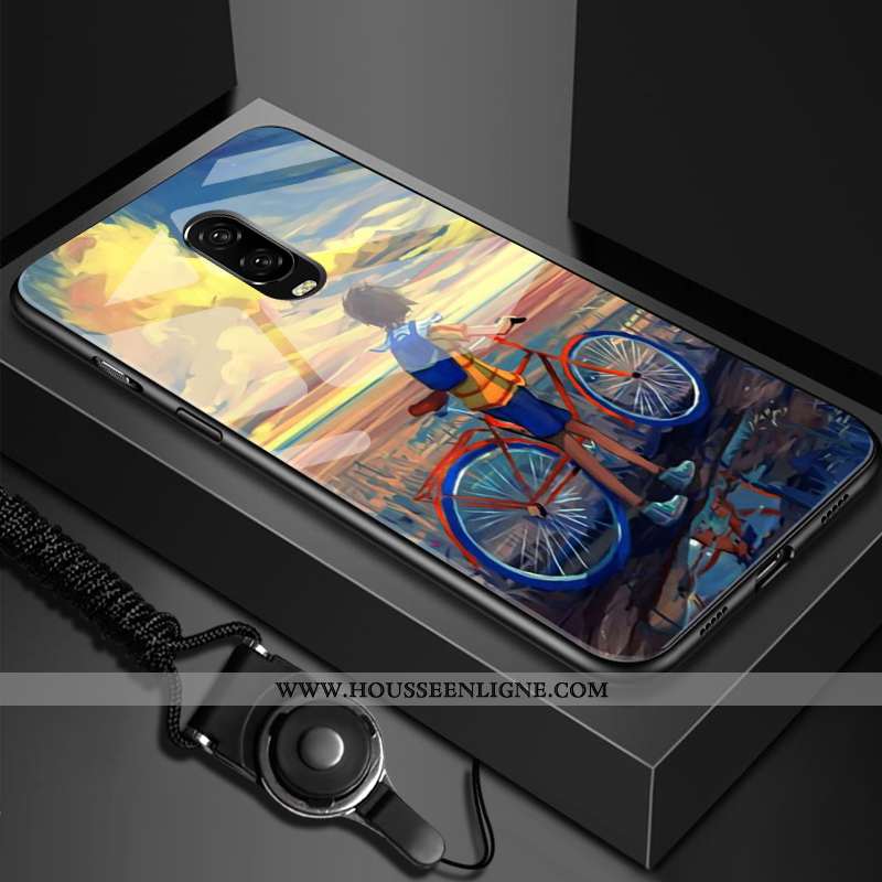 Étui Oneplus 6t Fluide Doux Silicone Tendance Difficile Créatif Ultra Miroir Blanche