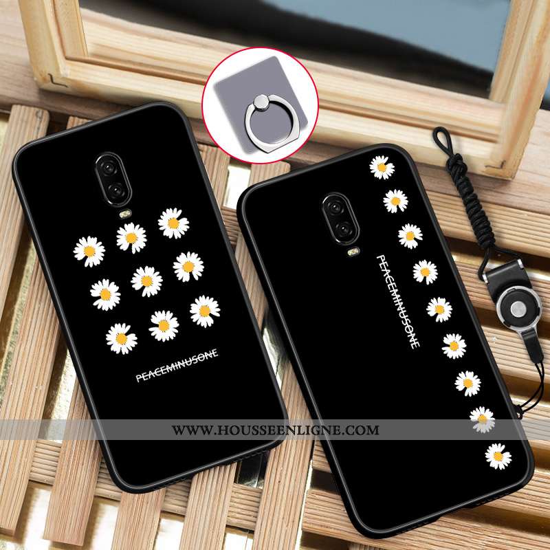Étui Oneplus 6t Ornements Suspendus Dessin Animé Incassable Protection Fluide Doux Délavé En Daim No