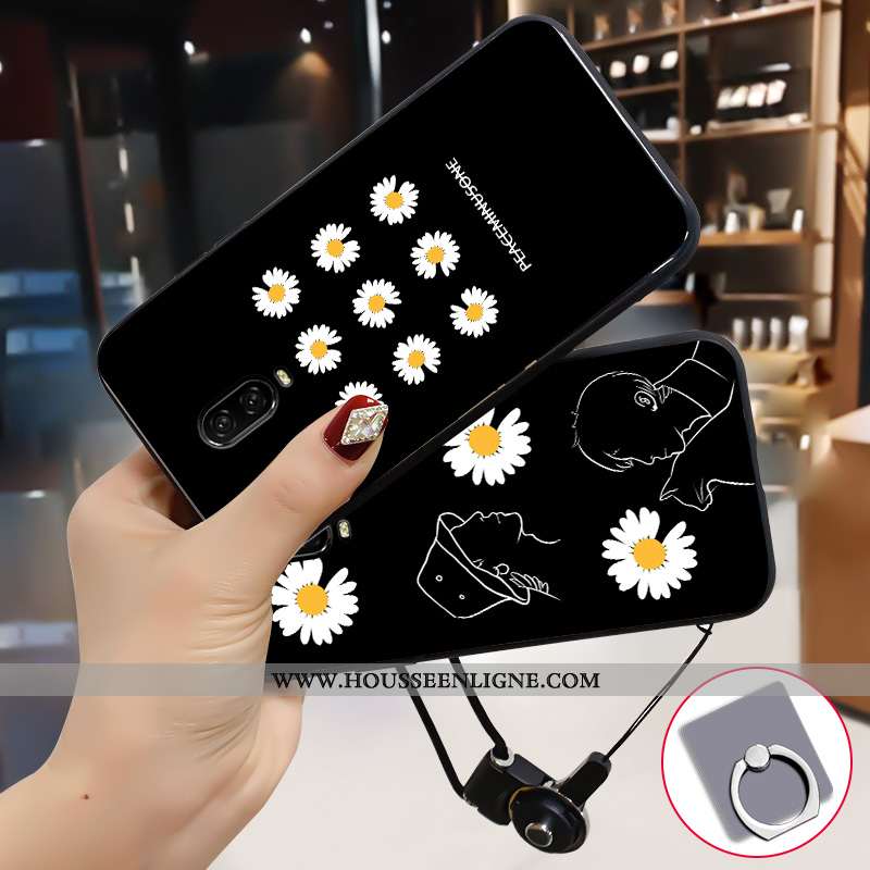 Étui Oneplus 6t Ornements Suspendus Dessin Animé Incassable Protection Fluide Doux Délavé En Daim No