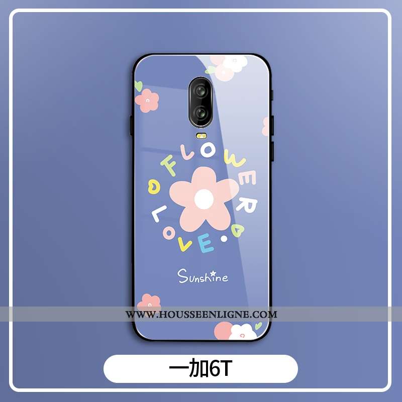 Étui Oneplus 6t Silicone Mode Petit Vent Protection Clair Coque Violet