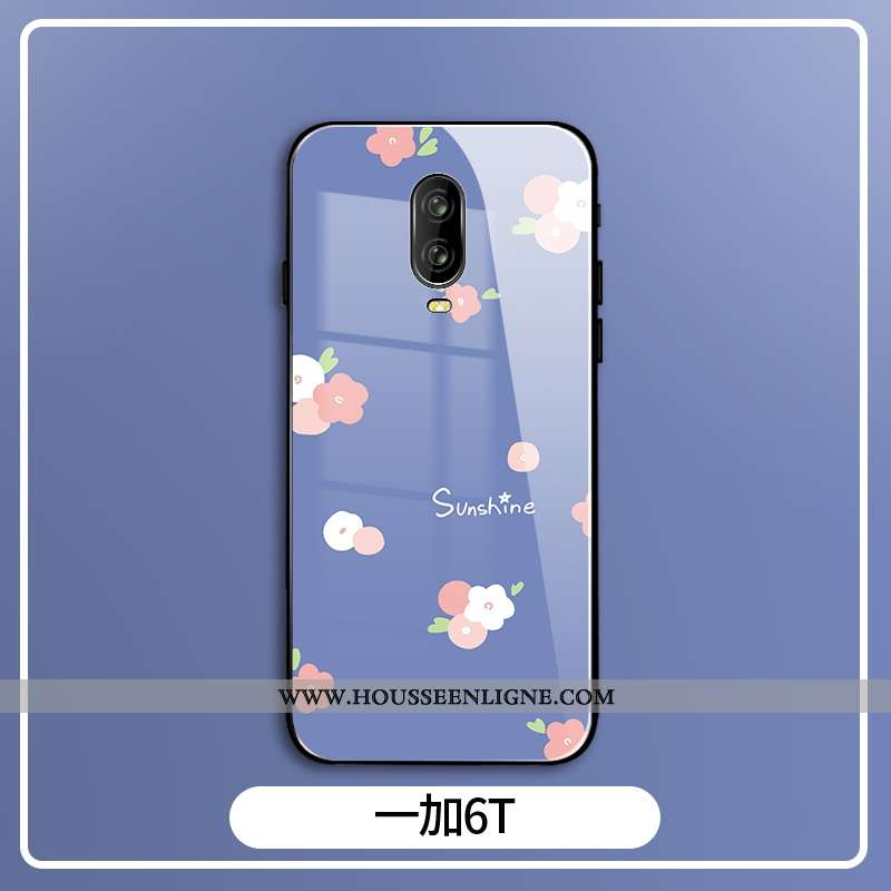 Étui Oneplus 6t Silicone Mode Petit Vent Protection Clair Coque Violet