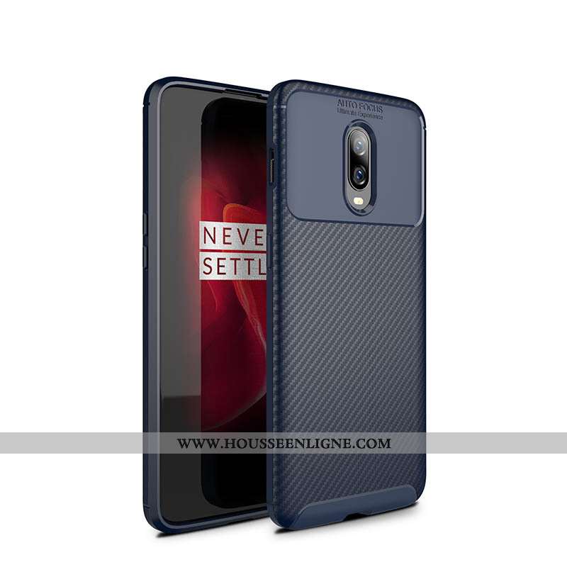 Étui Oneplus 6t Tendance Fluide Doux Noir Téléphone Portable Net Rouge Protection Silicone