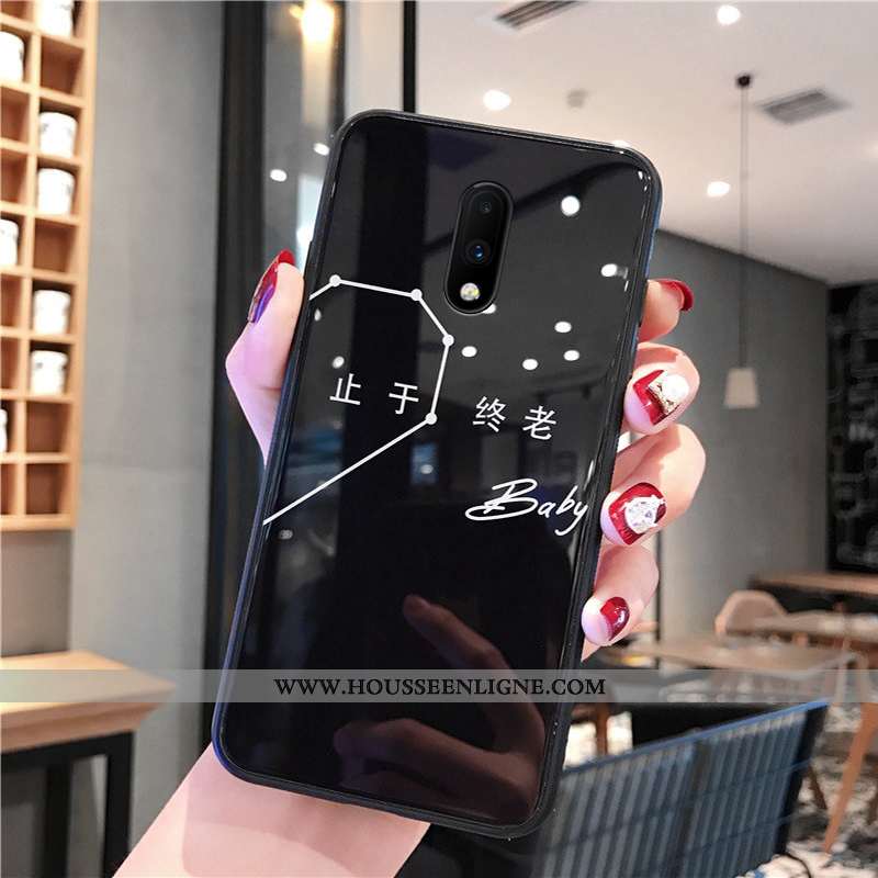 Étui Oneplus 6t Tendance Fluide Doux Personnalité Téléphone Portable Nouveau Blanc Blanche