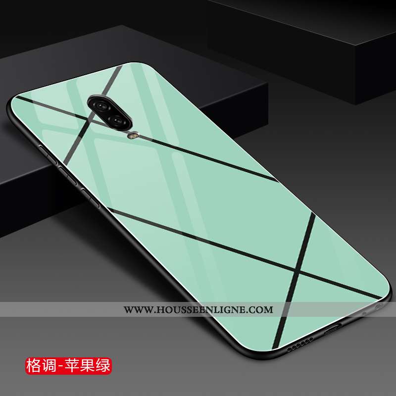 Étui Oneplus 6t Verre Personnalité Net Rouge Tout Compris Protection Mode Jaune