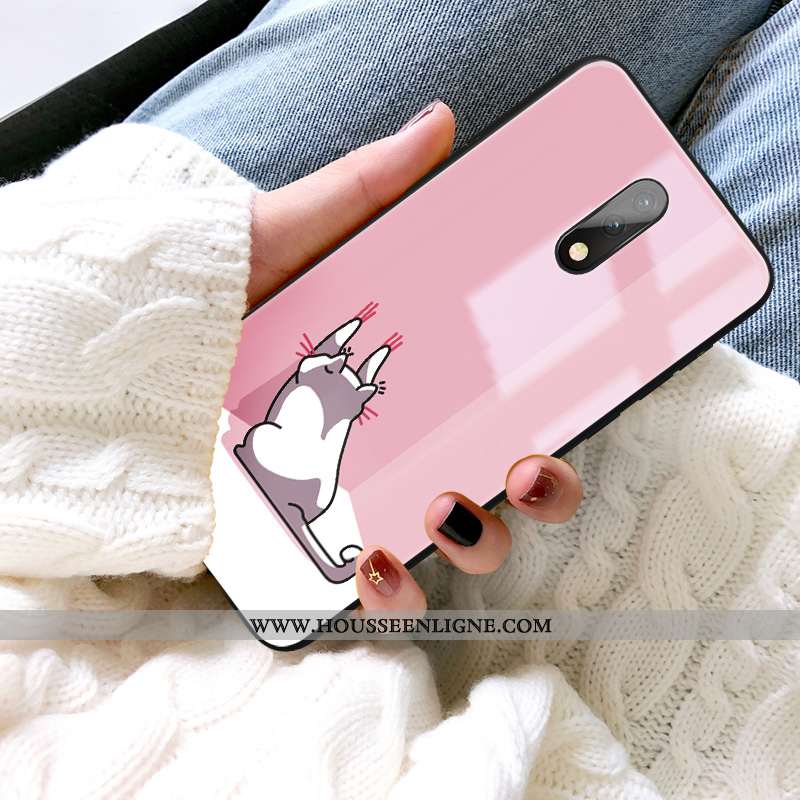 Étui Oneplus 7 Créatif Dessin Animé Rose Nouveau Petit Frais