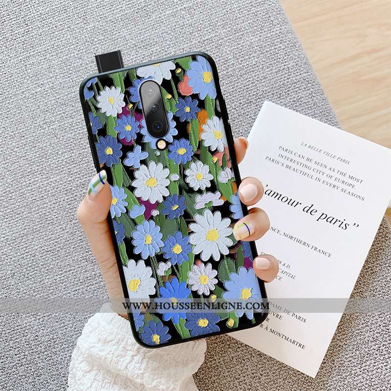 Étui Oneplus 7 Pro Fluide Doux Silicone Délavé En Daim Tout Compris Protection Ultra Dimensionnel Bl