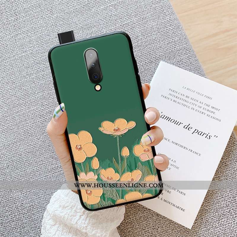 Étui Oneplus 7 Pro Fluide Doux Silicone Délavé En Daim Tout Compris Protection Ultra Dimensionnel Bl