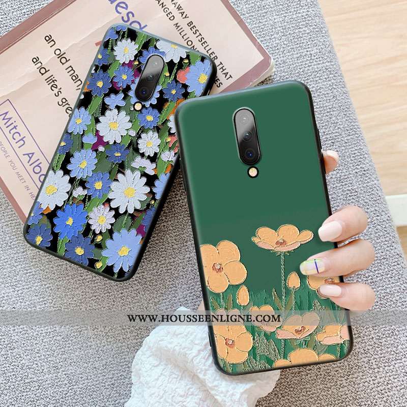 Étui Oneplus 7 Pro Fluide Doux Silicone Délavé En Daim Tout Compris Protection Ultra Dimensionnel Bl