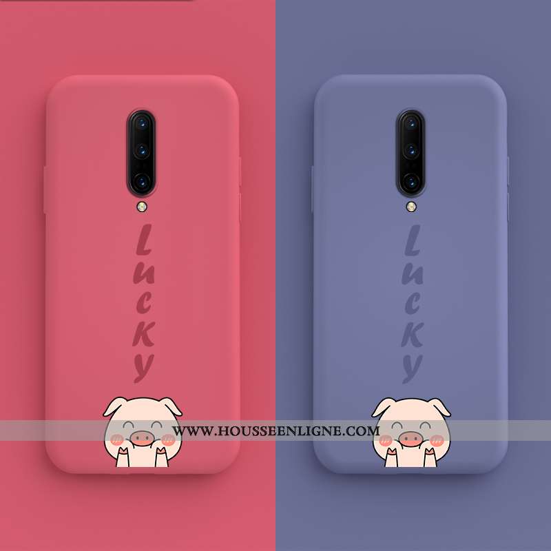 Étui Oneplus 7 Pro Personnalité Créatif Incassable Petit Nouveau Coque En Silicone Bleu