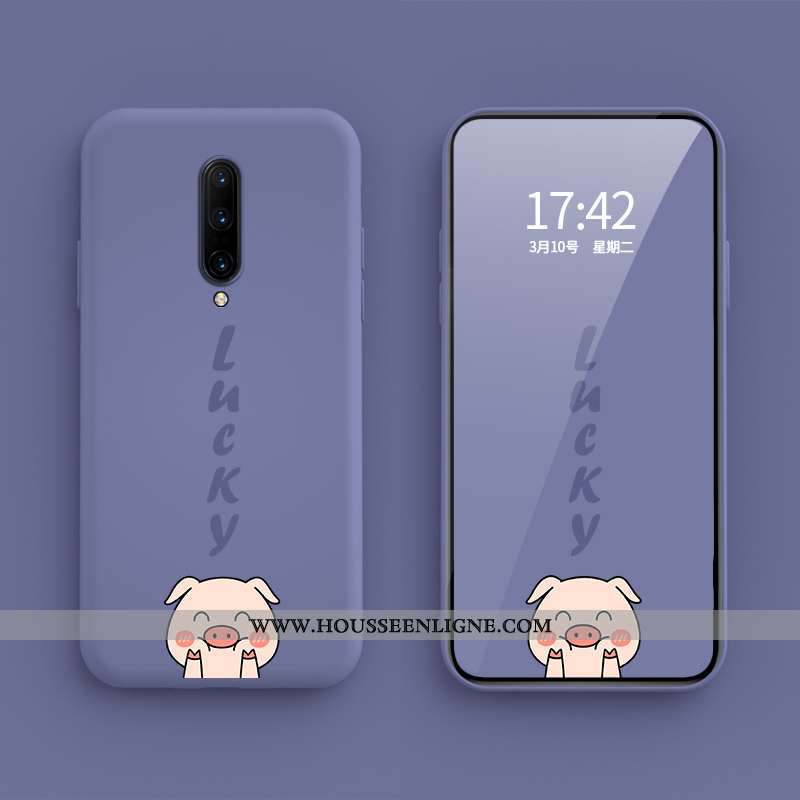 Étui Oneplus 7 Pro Personnalité Créatif Incassable Petit Nouveau Coque En Silicone Bleu