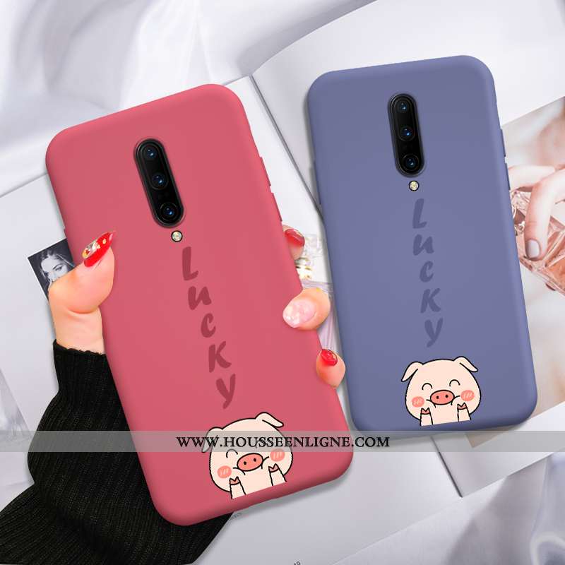 Étui Oneplus 7 Pro Personnalité Créatif Incassable Petit Nouveau Coque En Silicone Bleu