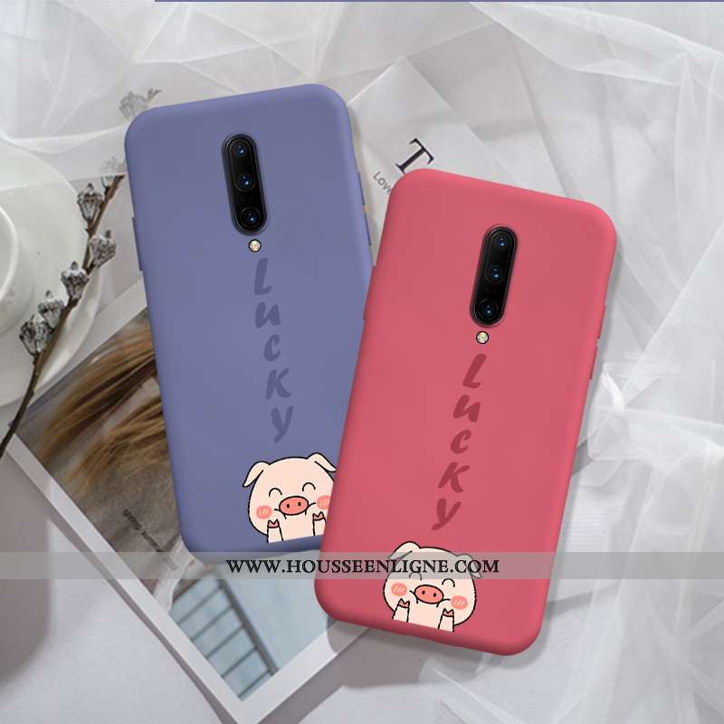 Étui Oneplus 7 Pro Personnalité Créatif Incassable Petit Nouveau Coque En Silicone Bleu
