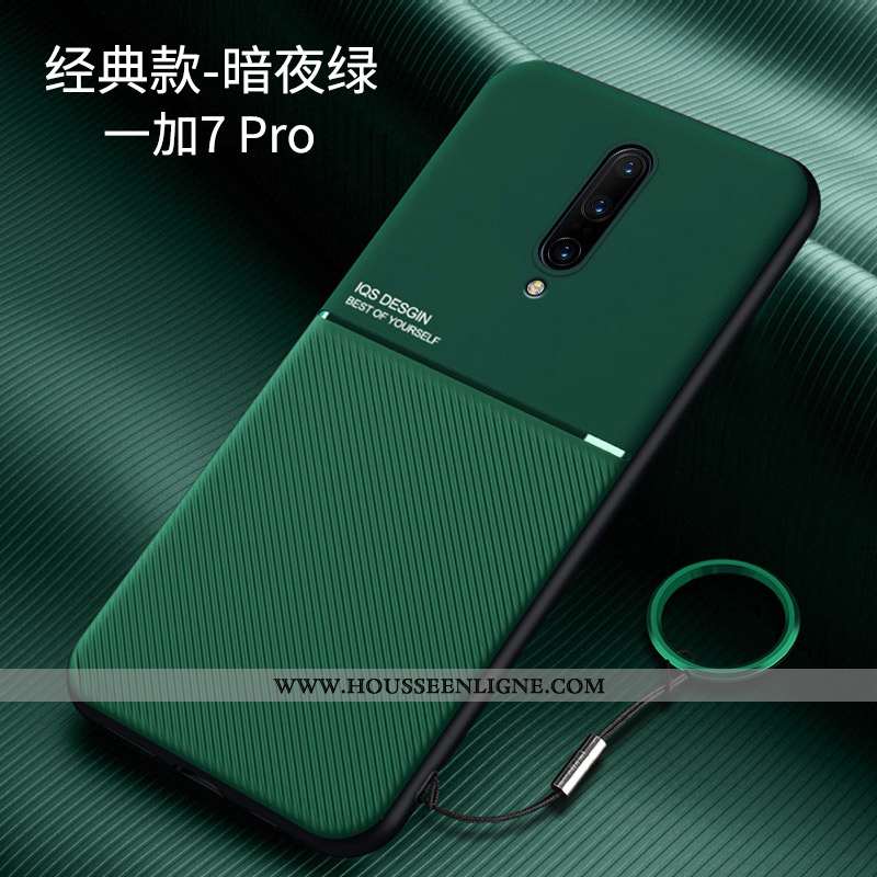 Étui Oneplus 7 Pro Personnalité Créatif Téléphone Portable Silicone Bleu Marin Net Rouge Bleu Foncé