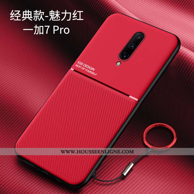 Étui Oneplus 7 Pro Personnalité Créatif Téléphone Portable Silicone Bleu Marin Net Rouge Bleu Foncé