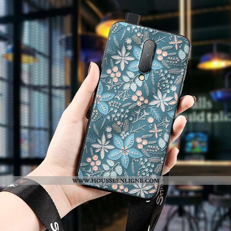 Étui Oneplus 7 Pro Protection Délavé En Daim Tout Compris Téléphone Portable Silicone Net Rouge Vert