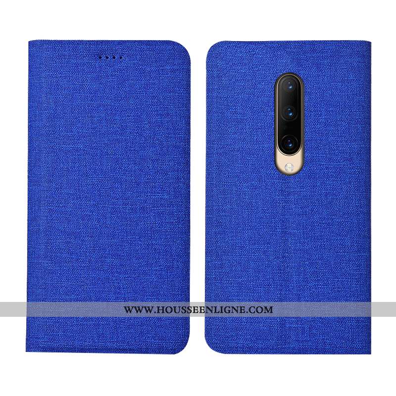 Étui Oneplus 7 Pro Protection Incassable Housse Lin Gris Tout Compris