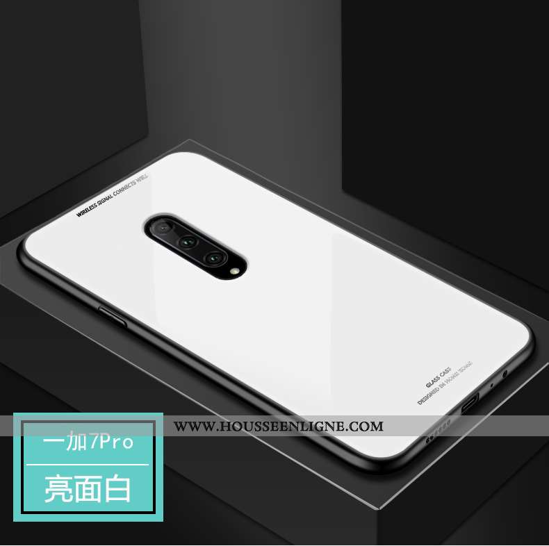Étui Oneplus 7 Pro Protection Verre Téléphone Portable Tout Compris Amoureux Rose Coque