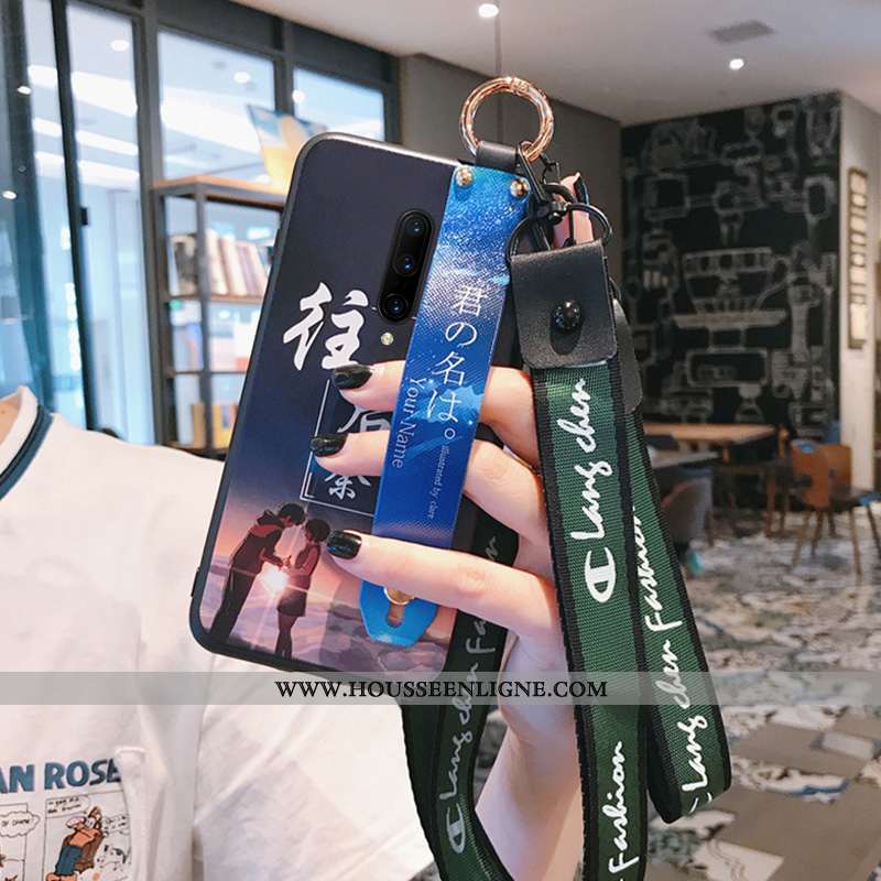 Étui Oneplus 7 Pro Tendance Fluide Doux Silicone Ciel Étoilé Tout Compris Amoureux Coque Bleu