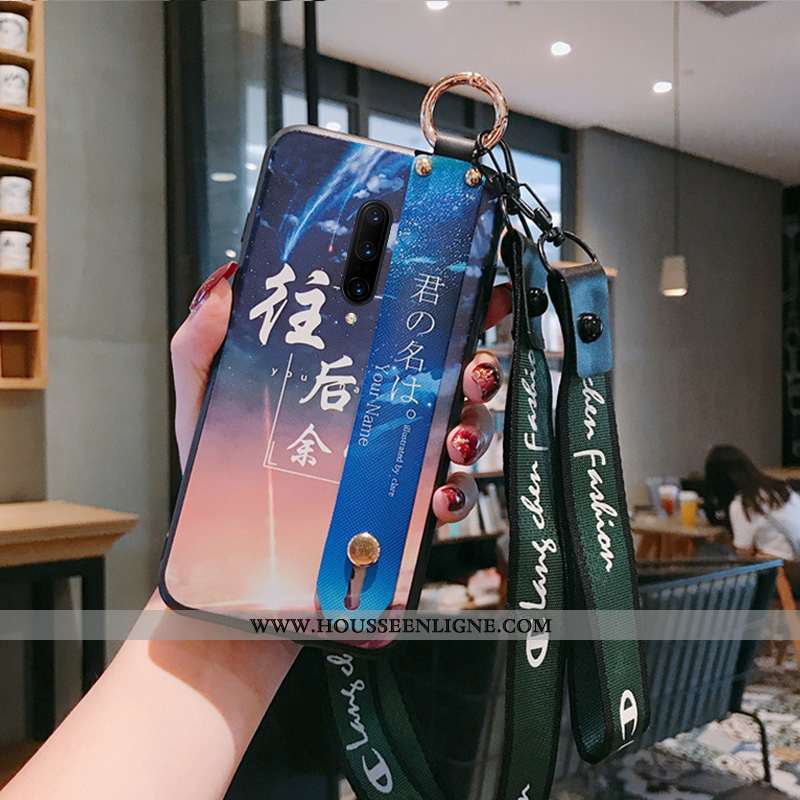 Étui Oneplus 7 Pro Tendance Fluide Doux Silicone Ciel Étoilé Tout Compris Amoureux Coque Bleu