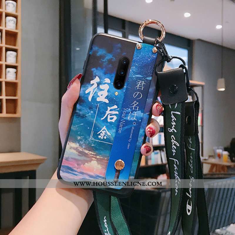 Étui Oneplus 7 Pro Tendance Fluide Doux Silicone Ciel Étoilé Tout Compris Amoureux Coque Bleu