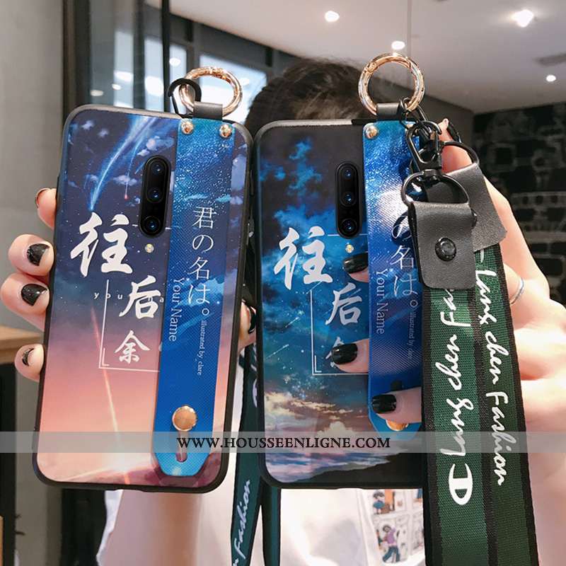 Étui Oneplus 7 Pro Tendance Fluide Doux Silicone Ciel Étoilé Tout Compris Amoureux Coque Bleu