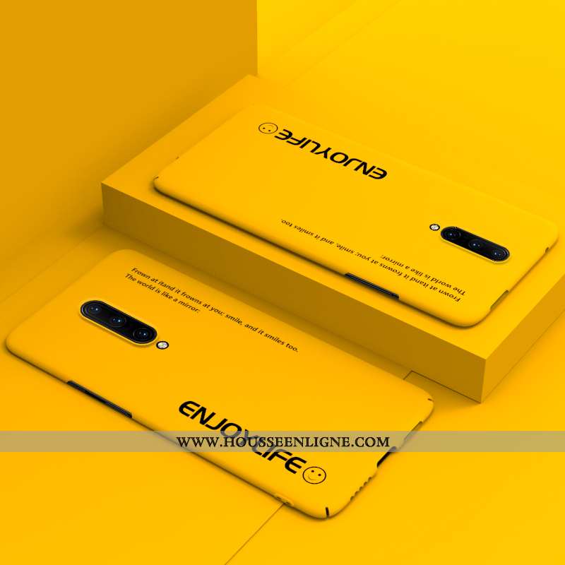 Étui Oneplus 7 Pro Ultra Tendance Incassable Jaune Net Rouge Téléphone Portable