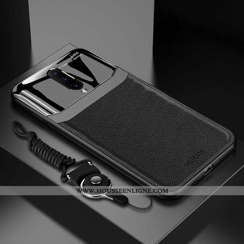 Étui Oneplus 7 Pro Verre Personnalité Silicone Incassable Tout Compris Téléphone Portable Anneau Noi