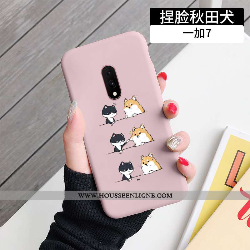 Étui Oneplus 7 Silicone Protection Créatif Fluide Doux Personnalité Net Rouge Amoureux Bleu