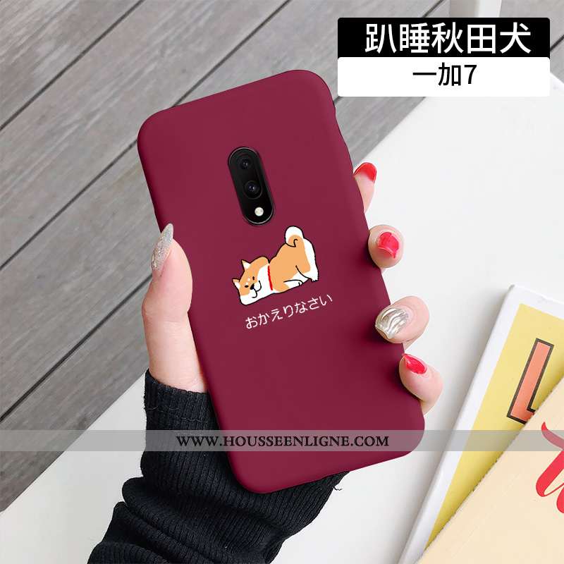 Étui Oneplus 7 Silicone Protection Créatif Fluide Doux Personnalité Net Rouge Amoureux Bleu