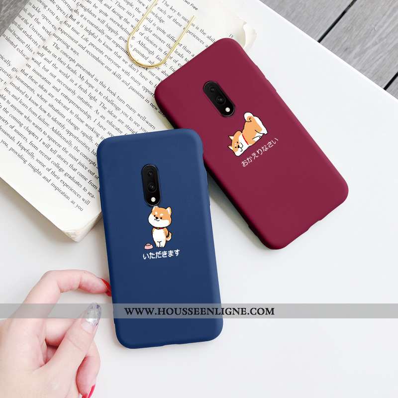 Étui Oneplus 7 Silicone Protection Créatif Fluide Doux Personnalité Net Rouge Amoureux Bleu