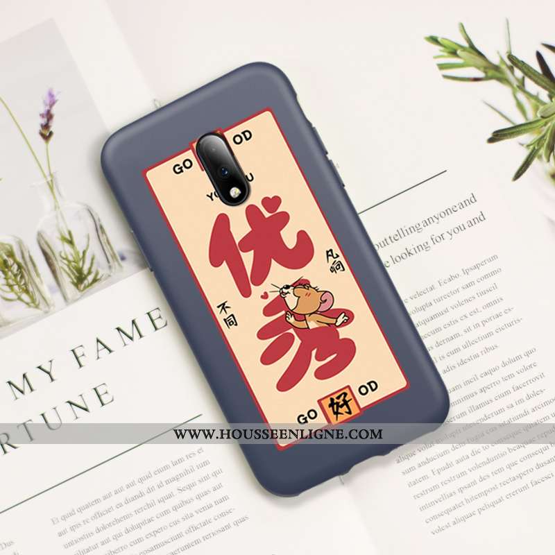 Étui Oneplus 7 Ultra Légère Incassable Rat Coque Silicone Bleu